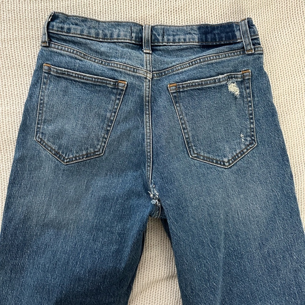 Abercrombie 90’s Baggy Low Rise Jeans in Dark Destroy Wash Size 27/4R - Picture 10 of 10